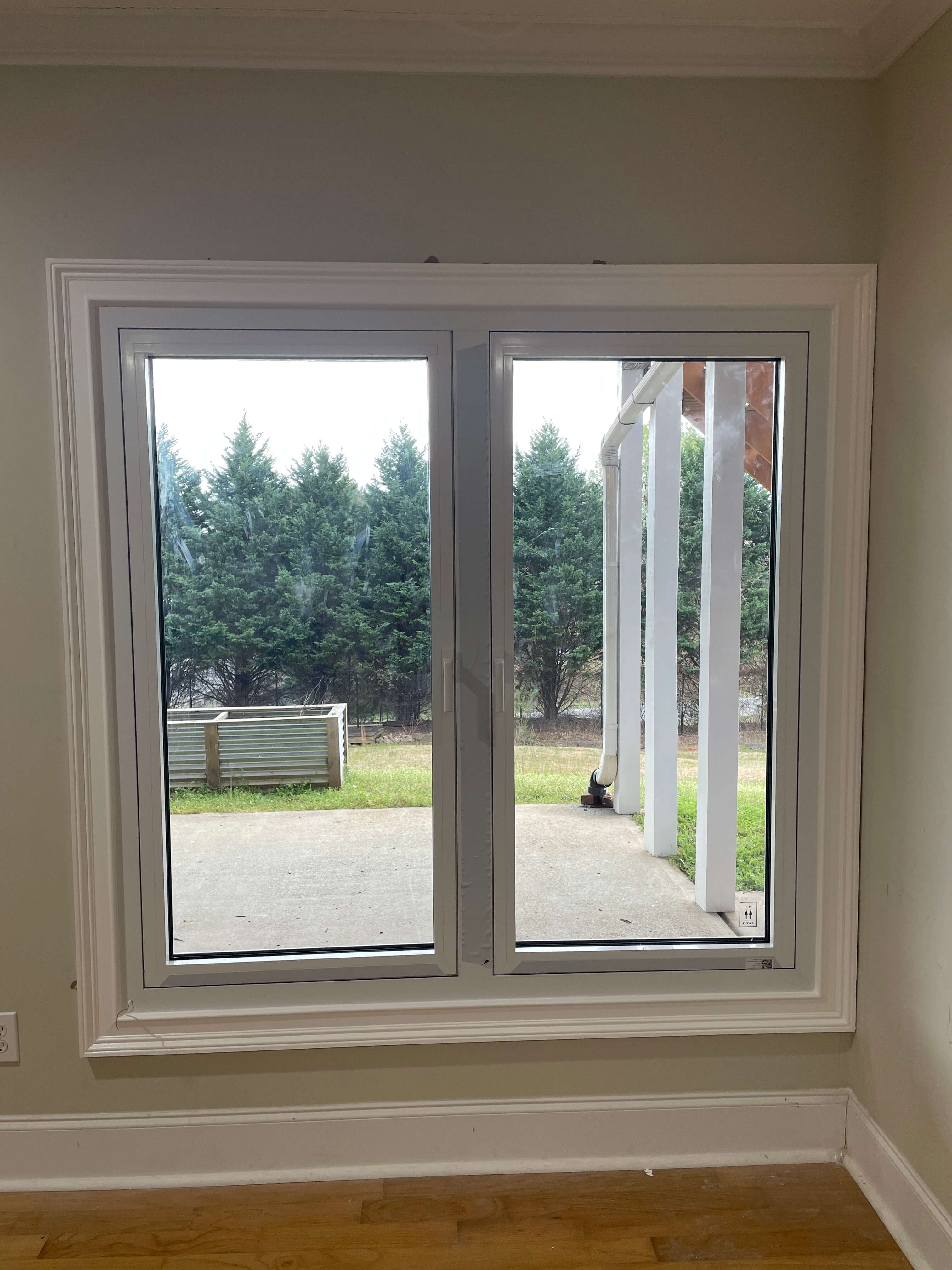 Casement window closed interior view — custom residential window by 3Pane Windows